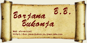 Borjana Bukonja vizit kartica